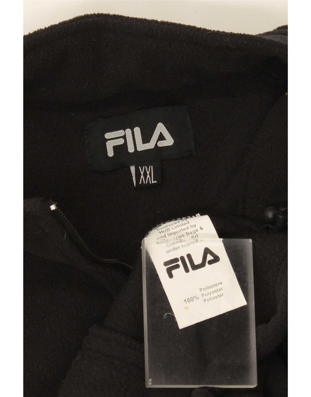 Jaqueta masculina Fila Liner Fleece UK 44 2XL poliéster preto
