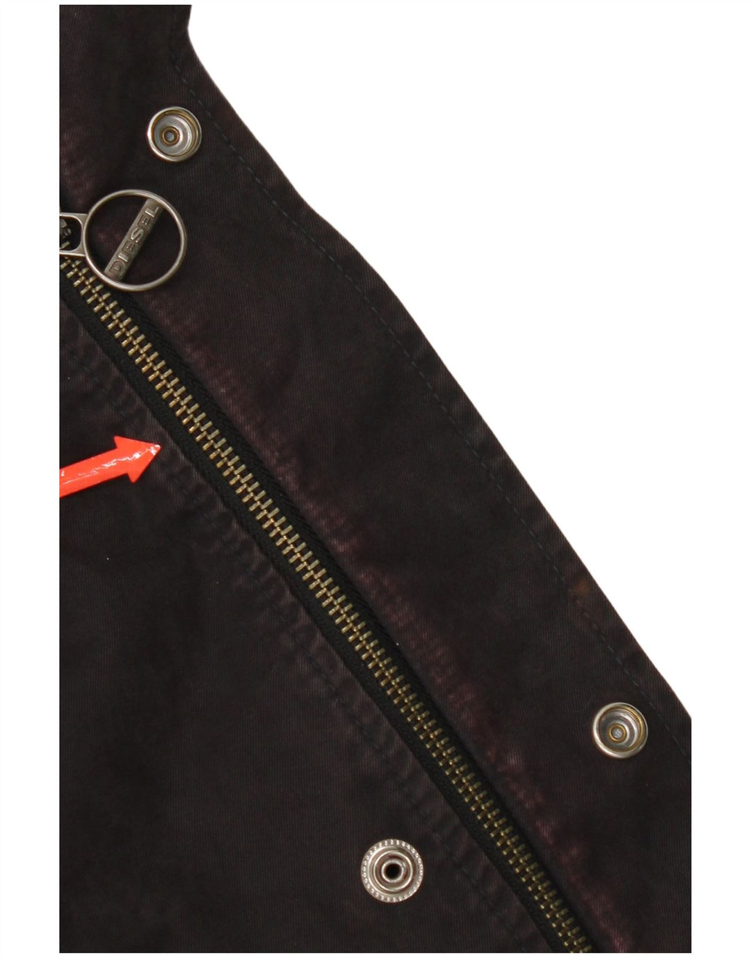 Jaqueta utilitária feminina Diesel UK 18 XL algodão preto