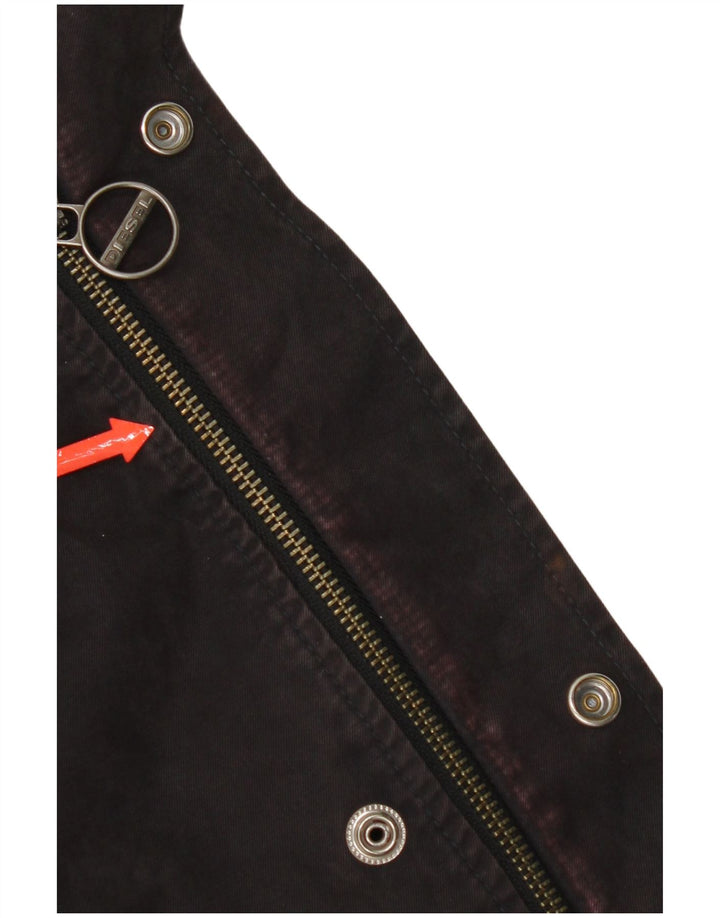 Jaqueta utilitária feminina Diesel UK 18 XL algodão preto