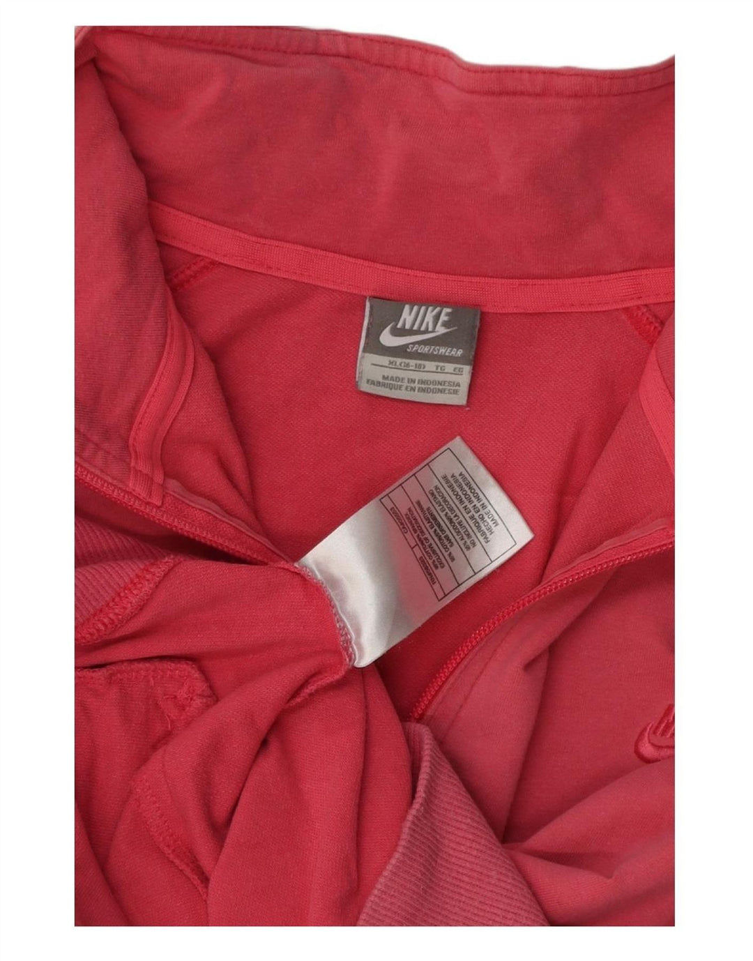 NIKE Womens Tracksuit Top Jacket UK 16/18 XL Rosa Algodão
