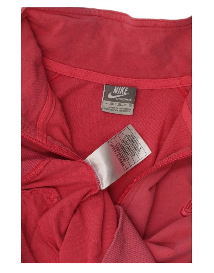 NIKE Womens Tracksuit Top Jacket UK 16/18 XL Rosa Algodão