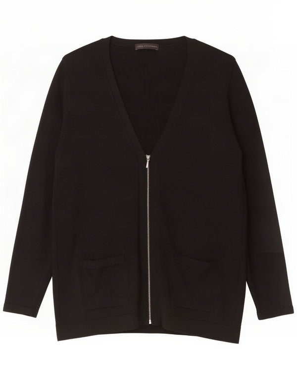 Suéter cardigã feminino Marks & Spencer Reino Unido 14 grande viscose preta