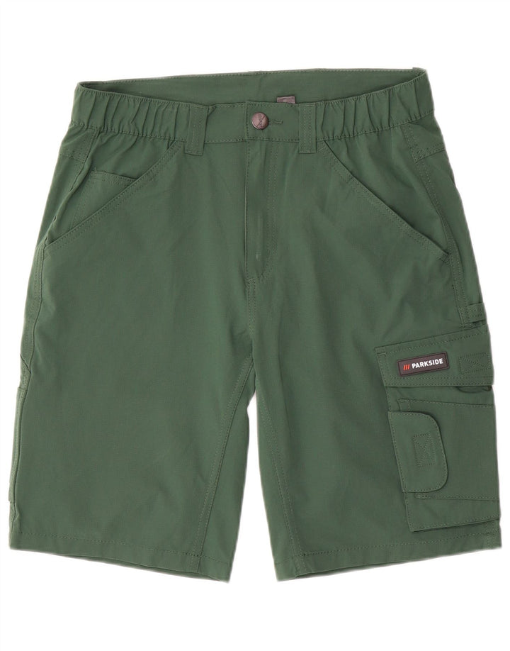 Shorts cargo masculino Parkside pequeno W29 verde elastano