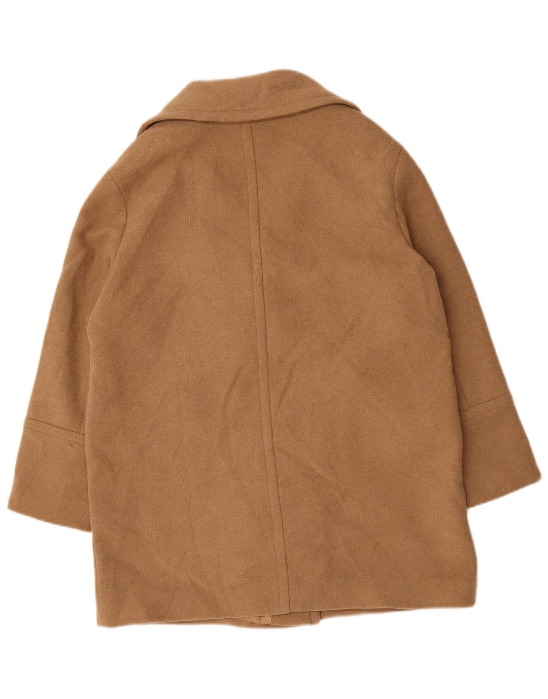 Casaco feminino oversized Pea da Marks & Spencer Reino Unido 14 grande lã bege