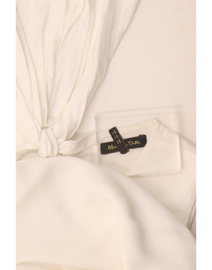 Vestido feminino Massimo Dutti sem mangas regular shift UK 10 pequeno branco