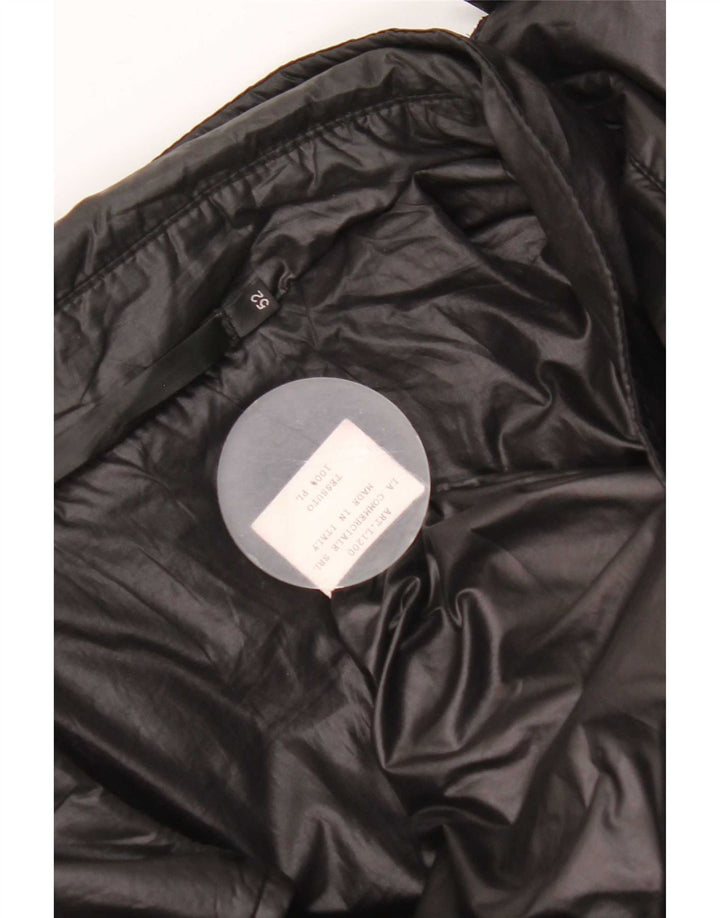 Jaqueta acolchoada militar masculina vintage IT 52 XL poliéster preto