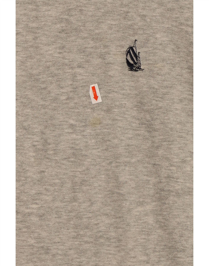NAUTICA Moletom Masculino Jumper Grande Algodão Cinza
