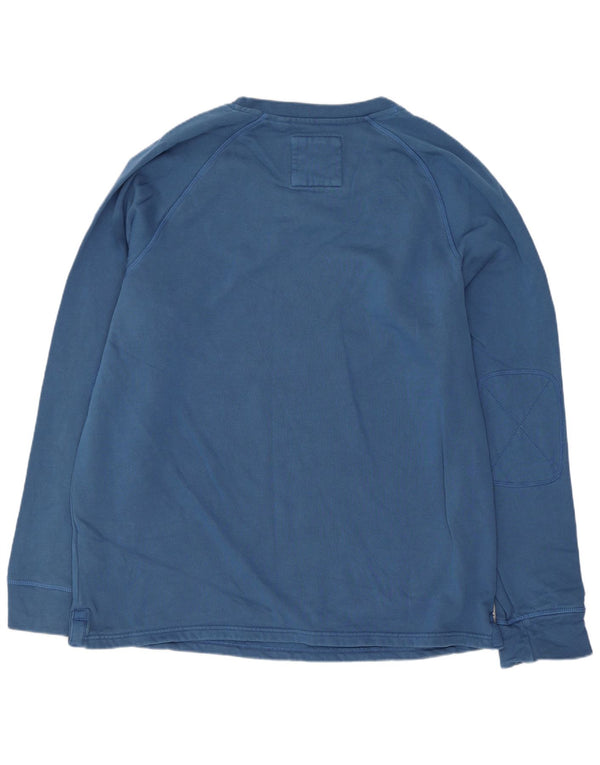 Fat Face Mens Regular Fit Top Manga Longa Grande Algodão Azul