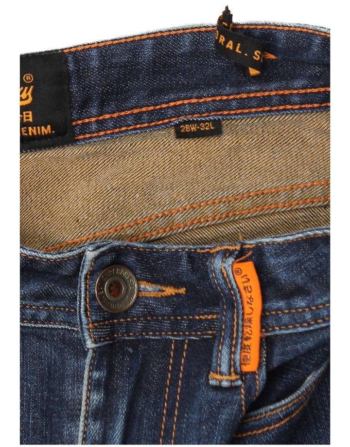 Jeans Superdry Masculino Slim W28 L32 Azul Algodão