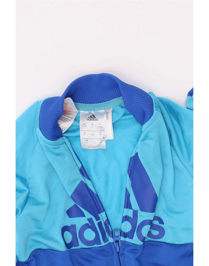 Jaqueta Adidas Boys Graphic Tracksuit Top 2-3 Anos Azul Colorblock