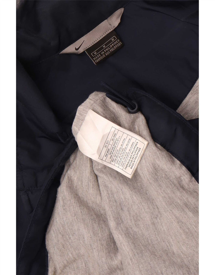 Jaqueta de chuva masculina Nike UK 38 médio azul marinho nylon