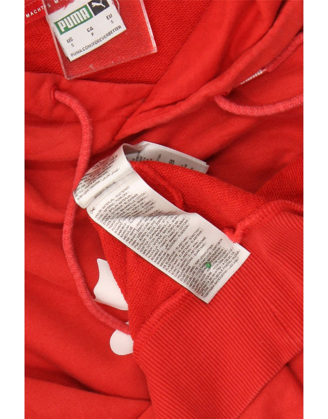 Puma masculino gráfico moletom com capuz pequeno algodão vermelho