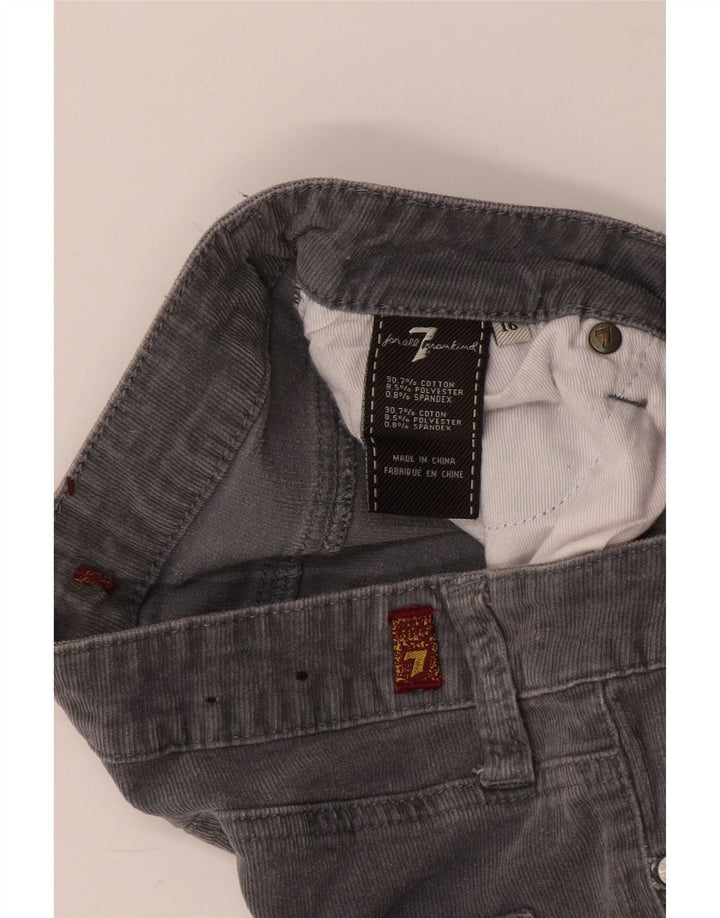 7 FOR ALL MANKIND Calças retas de veludo para meninos 15-16 anos W32 L29 cinza