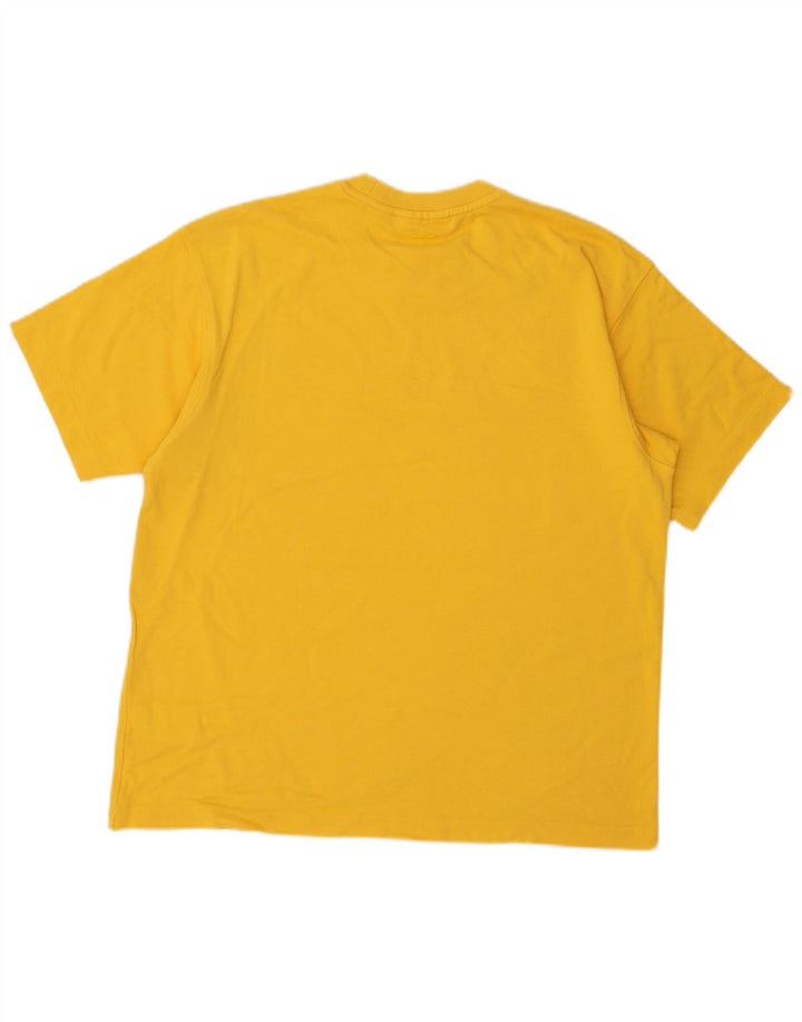 Adidas Mens Humanrace Camiseta Top Médio Algodão Amarelo