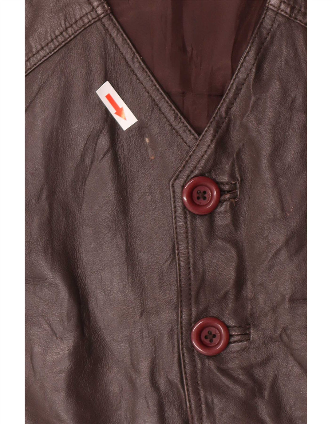 Colete de couro masculino Ross&Cole IT 52 XL marrom