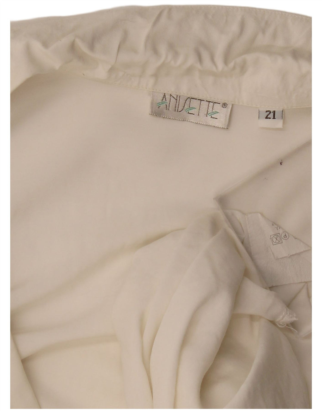 Blusa feminina vintage de manga curta UK 18 XL branca