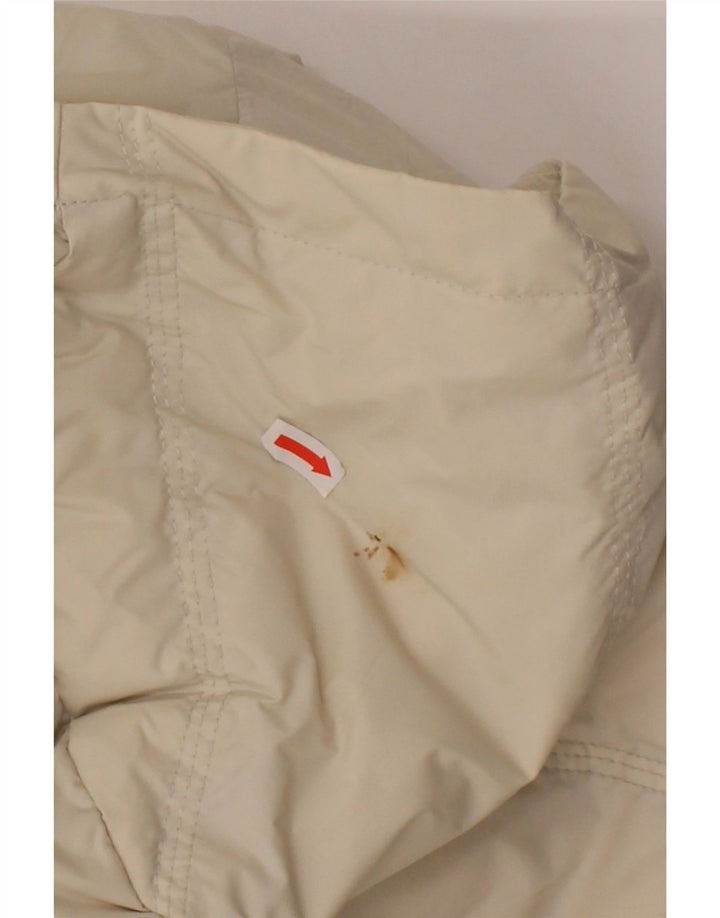 Jaqueta acolchoada com capuz masculina DIESEL UK 38 médio off white poliamida