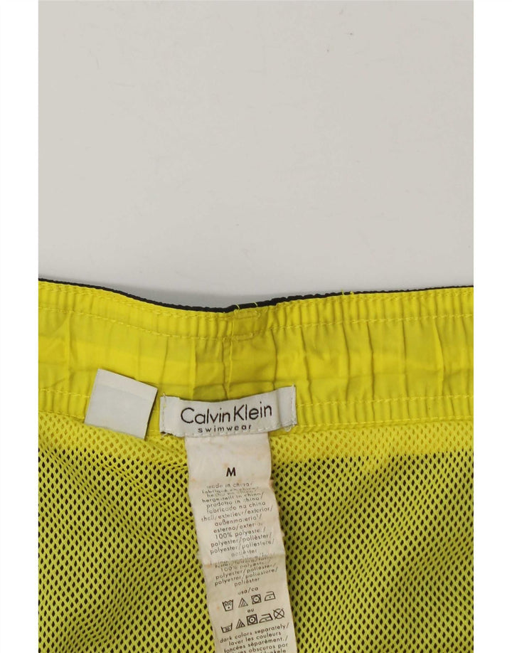 Calções de banho masculinos Calvin Klein Graphic azul marinho médio poliéster