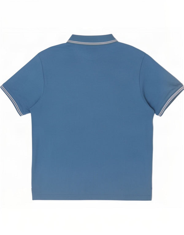 Camisa polo masculina Champion Easy Fit grande algodão azul