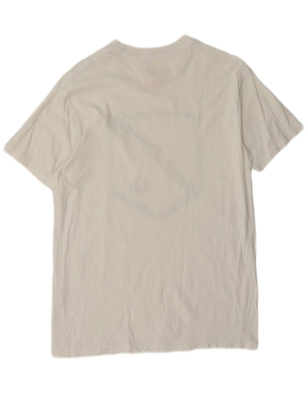 Camiseta masculina Quiksilver com estampa gráfica grande de algodão branco