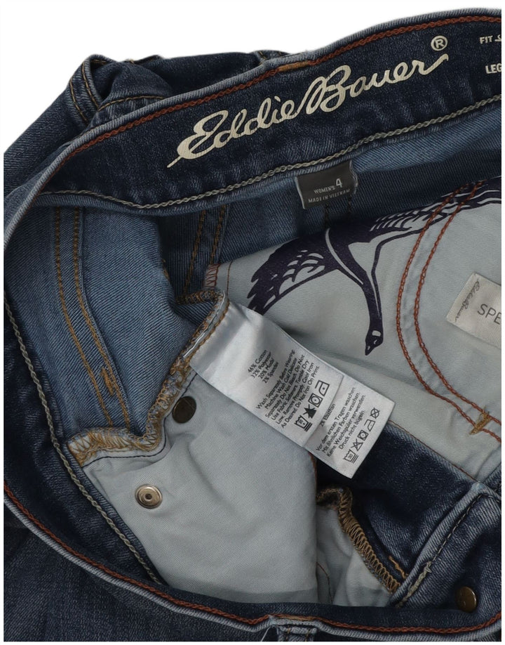 EDDIE BAUER Calça jeans feminina ligeiramente curvilínea US 4 pequena W28 L30 azul