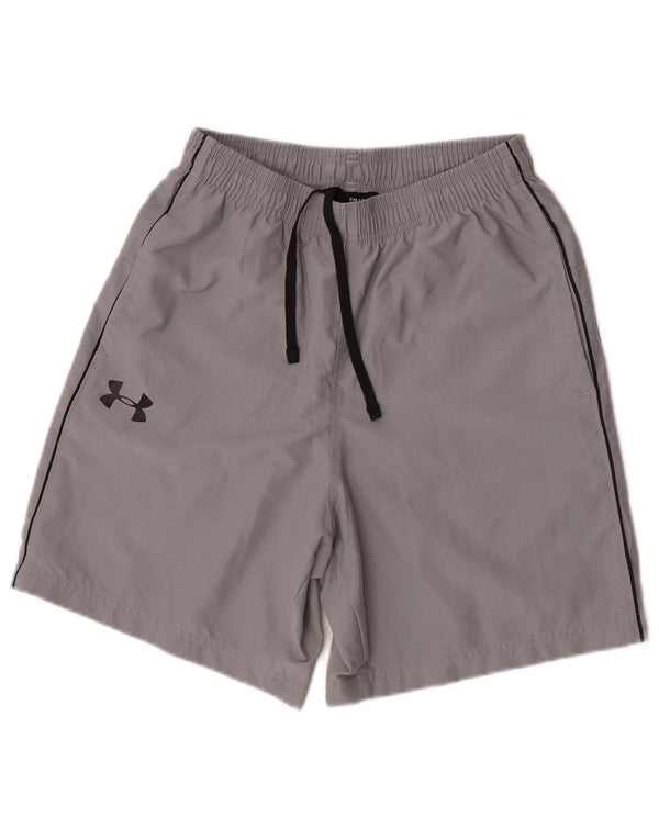 Under Armour Mens Heat Gear Graphic Sport Shorts Pequeno Poliéster Cinza