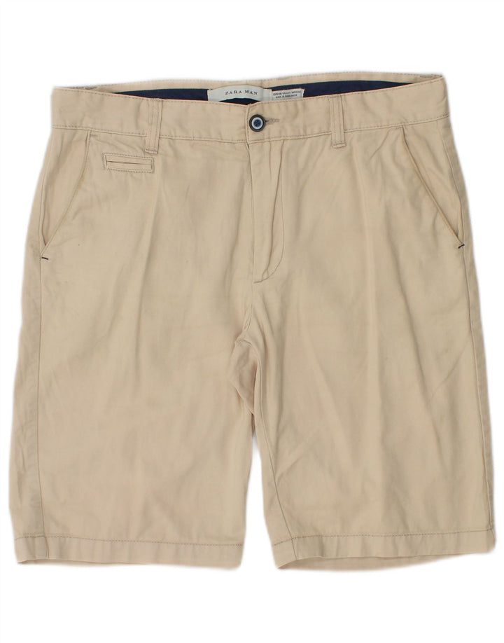 Zara Mens Chino Shorts EU 40 Médio W31 Bege