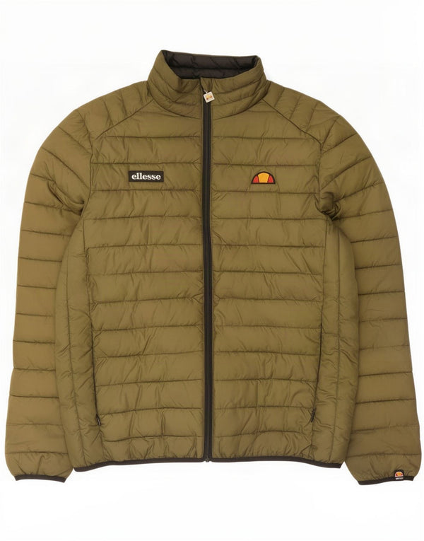 Jaqueta acolchoada masculina Ellesse UK 42 XL cáqui poliéster