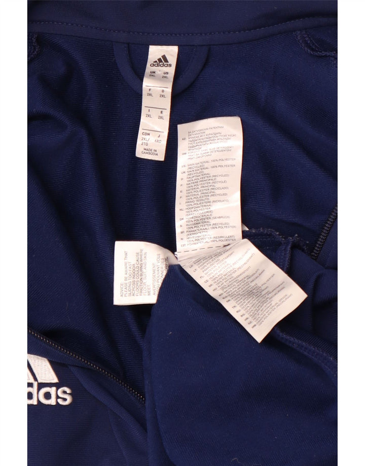 ADIDAS Mens Treino Top Jacket 2XL Poliéster Azul Marinho