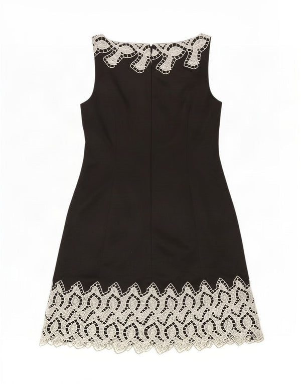 Vestido feminino Coast sem mangas em linha A Reino Unido 16 grande algodão preto