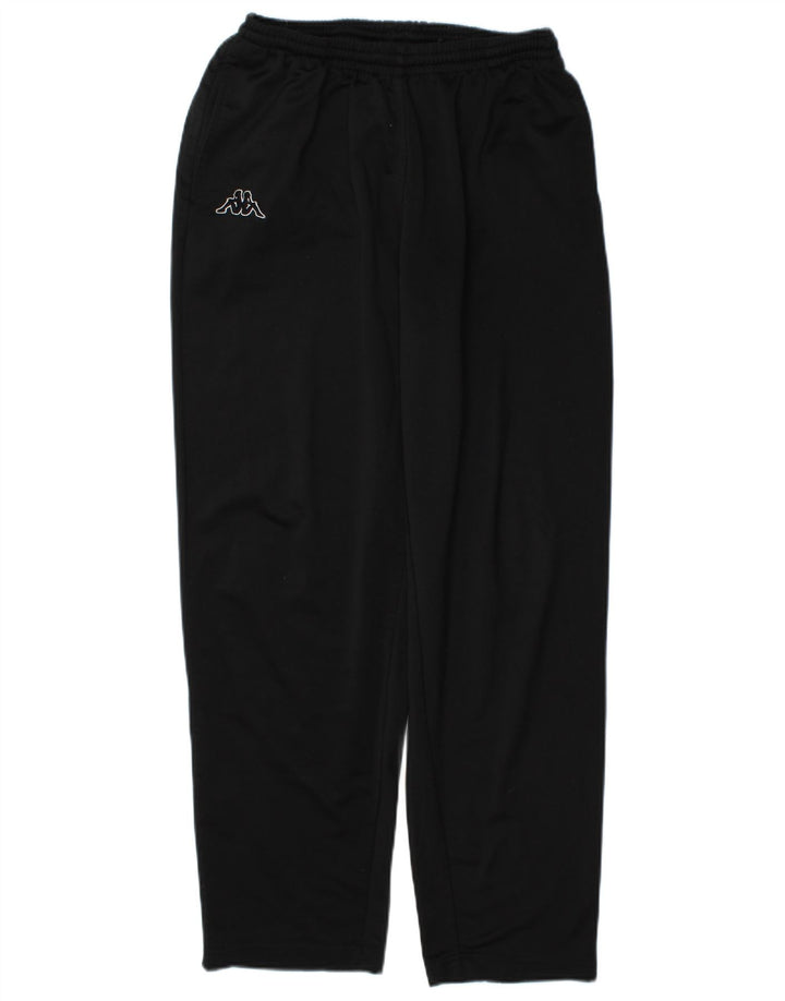 Calça de treino masculina Kappa grande poliéster preto