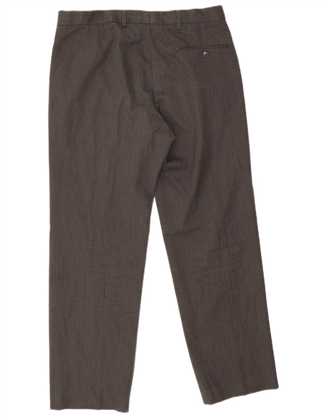 Calça masculina reta regular Marks & Spencer W34 L29 poliéster cinza