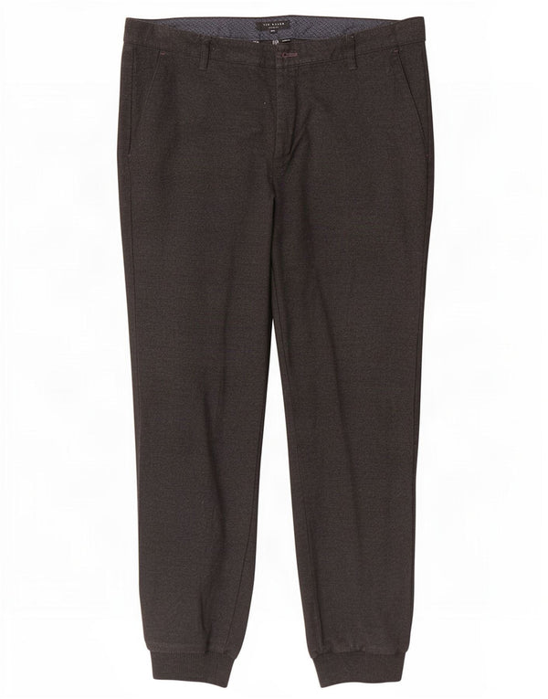 Ted Baker Mens Joggers Chino Calças W34 L30 Poliéster Preto