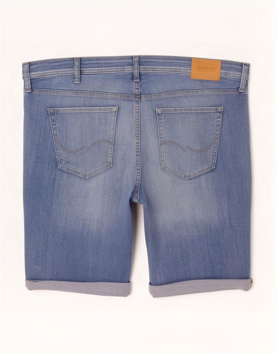 Shorts jeans regular masculino Jack & Jones desgastado W46 3XL algodão azul