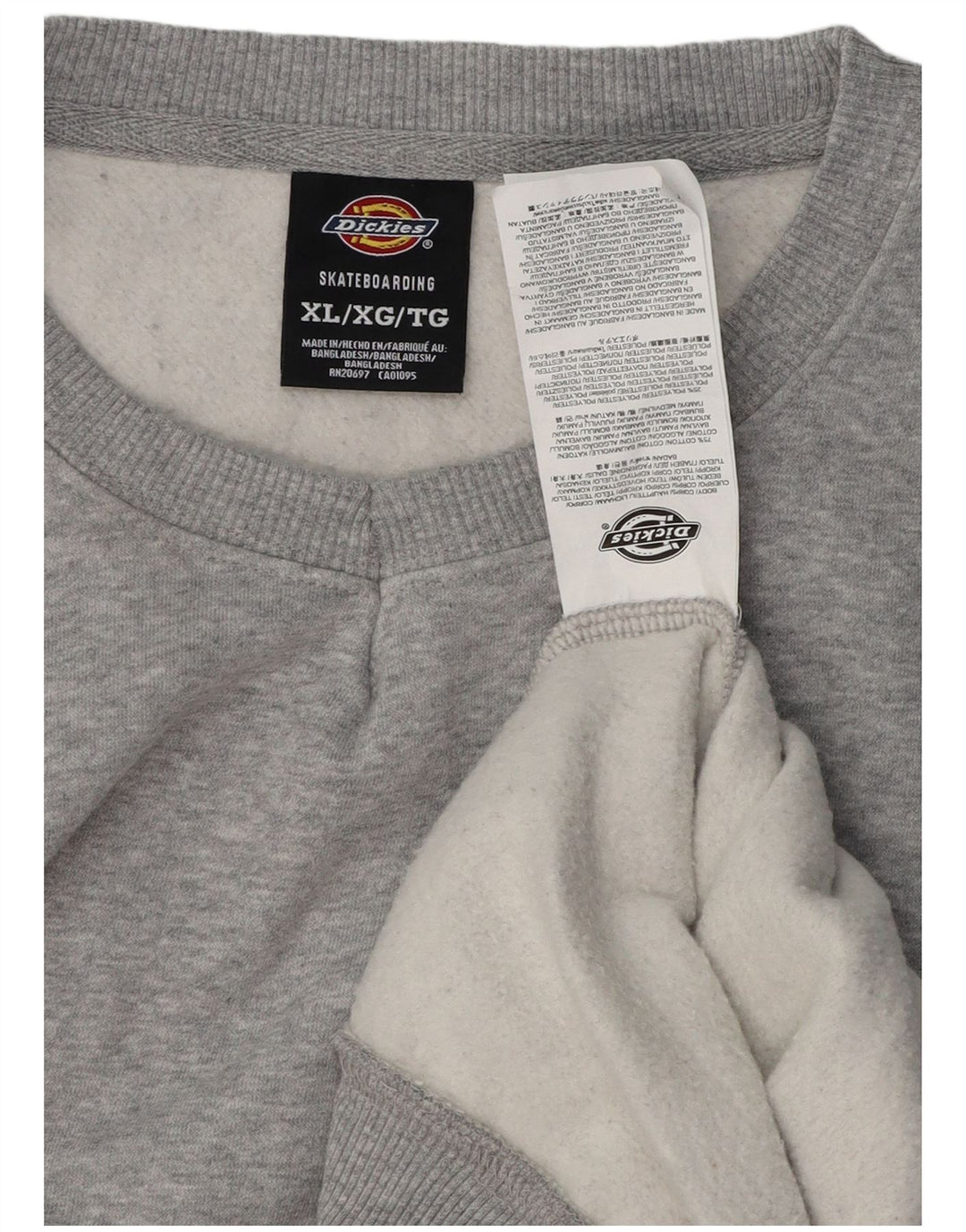 DICKIES moletom masculino jumper XL algodão cinza