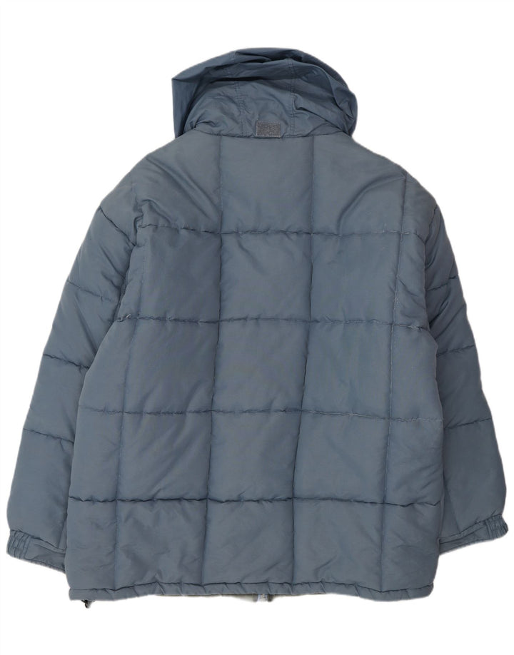 Jaqueta acolchoada masculina vintage UK 40 grande azul