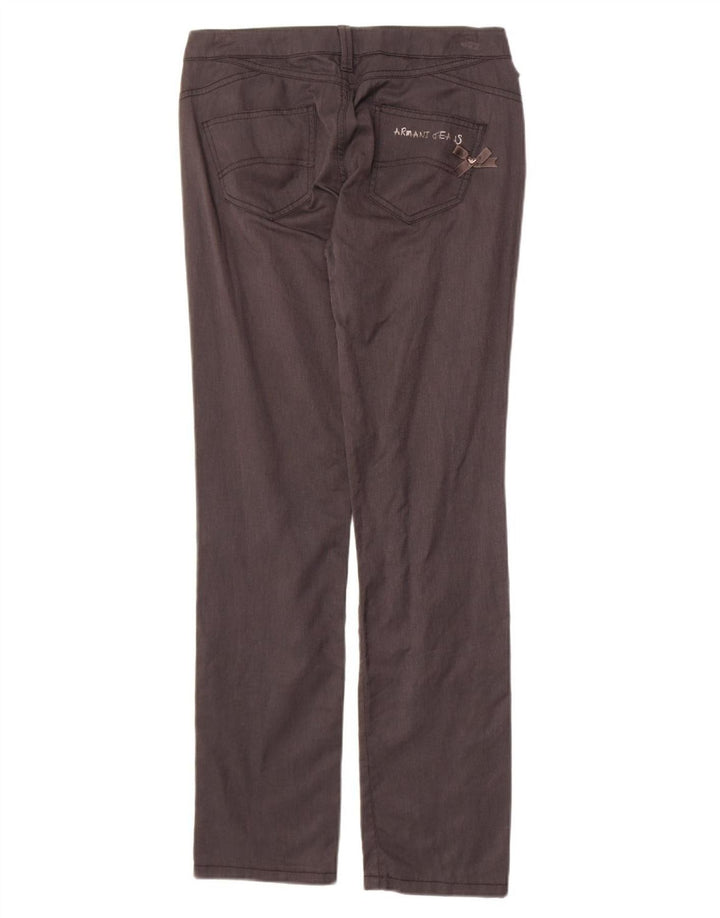 Calça feminina reta casual ARMANI W27 L30 algodão cinza