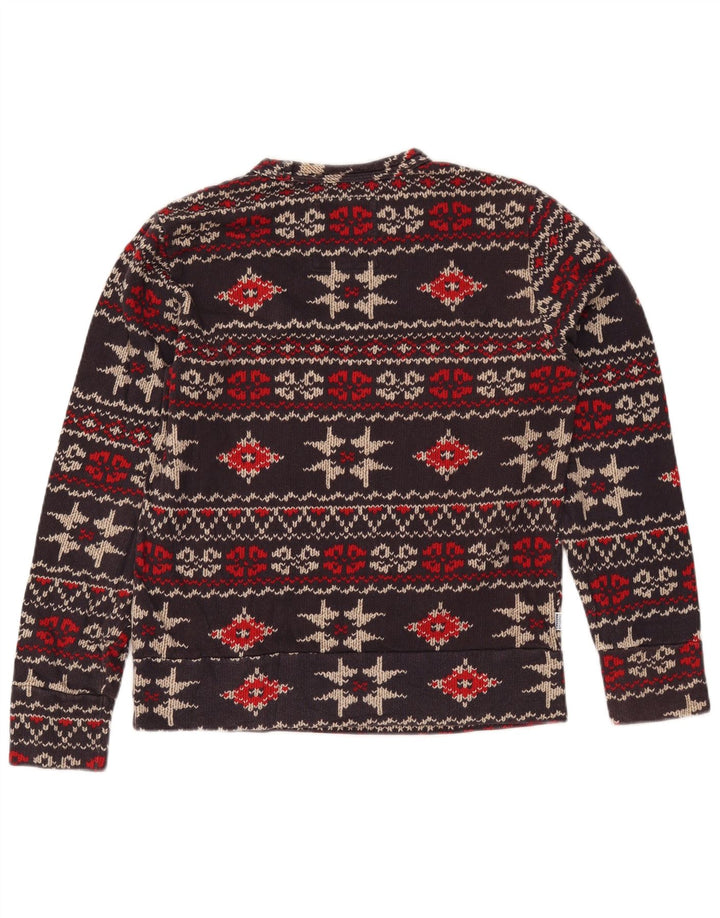 Suéter gráfico feminino FRANKLIN MARSHALL Reino Unido 10 pequeno marrom