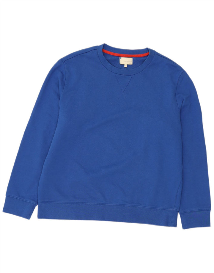 Suéter masculino VINTAGE de algodão azul grande