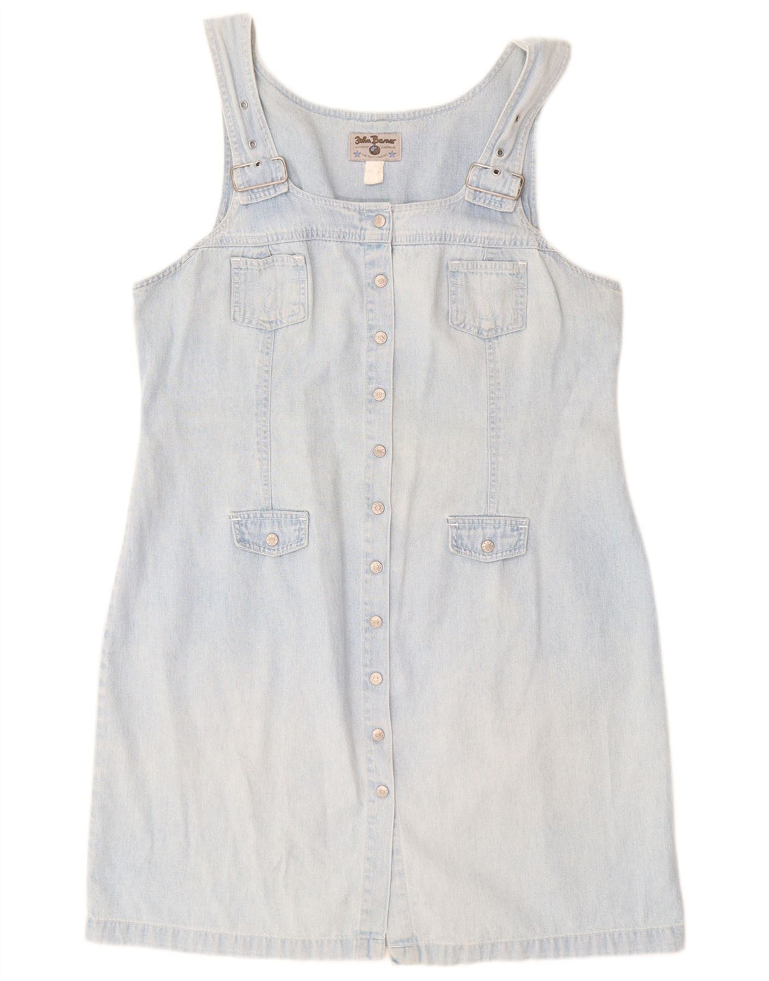 Vestido jeans feminino sem mangas JOHN BANER IT 50 XL algodão azul