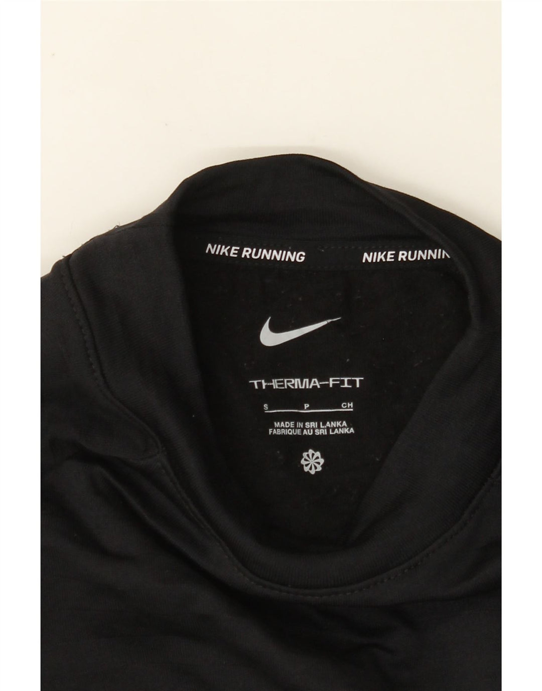 Top feminino NIKE Therma-Fit manga comprida UK 10 pequeno preto