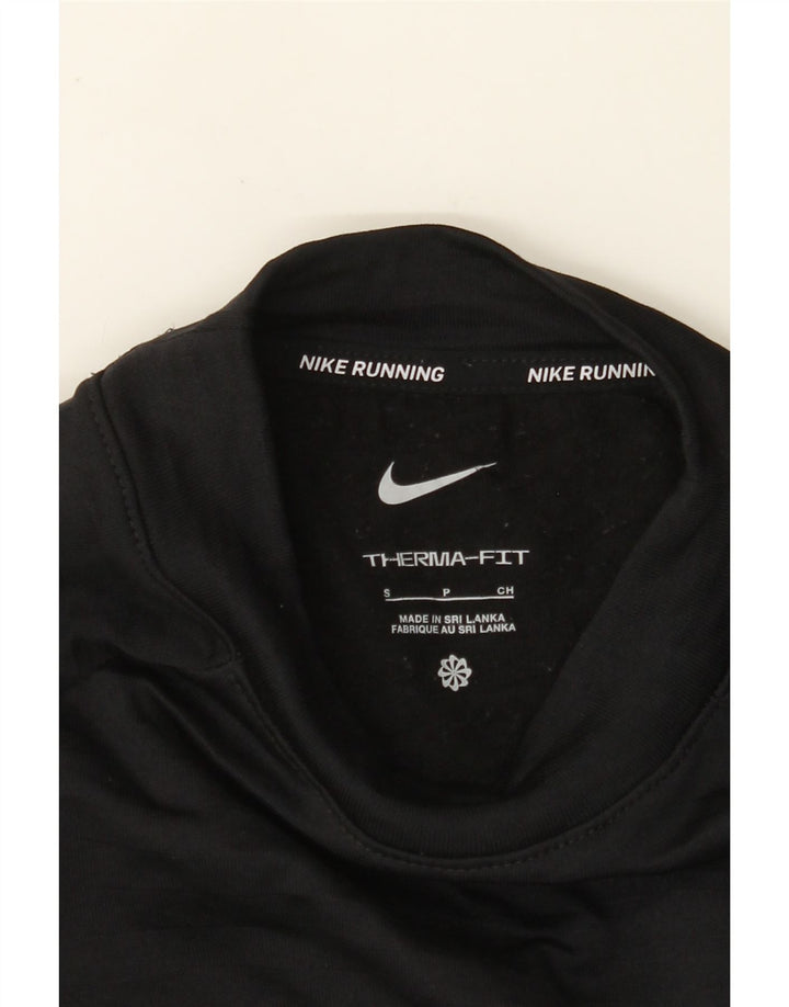 Top feminino NIKE Therma-Fit manga comprida UK 10 pequeno preto