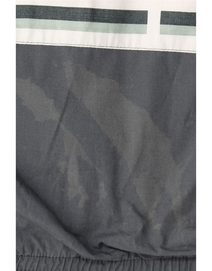 LOTTO masculino solto ajuste agasalho gráfico jaqueta superior pequeno bloco colorido branco