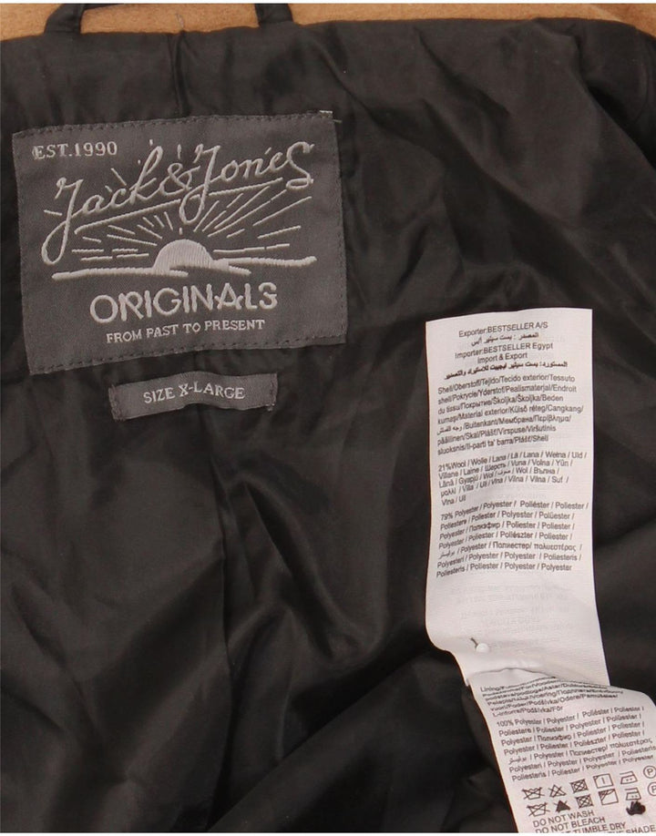 Sobretudo masculino Jack & Jones Reino Unido 42 XL lã marrom