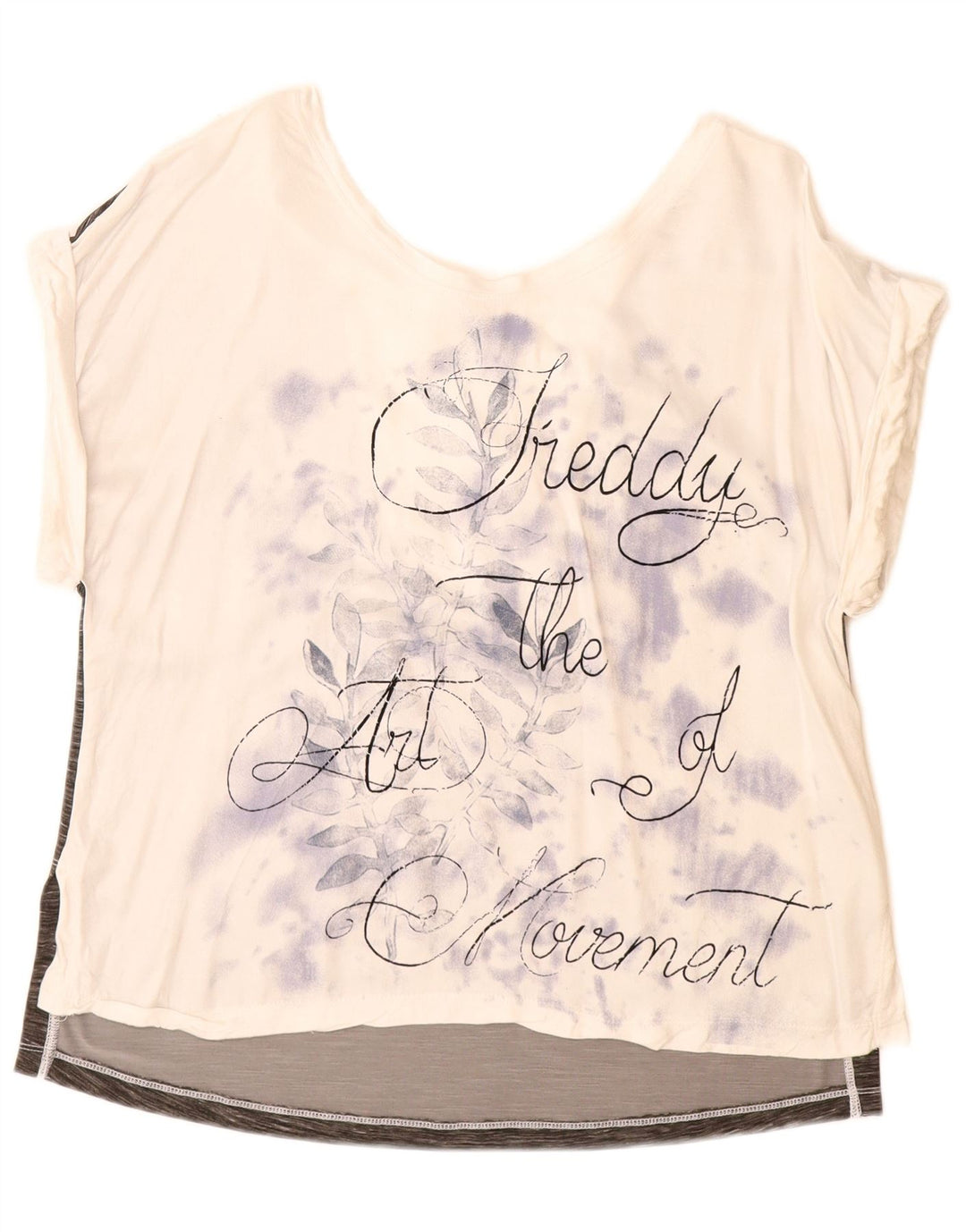 Camiseta feminina Freddy com estampa grande grande Reino Unido 10 bloco colorido branco pequeno
