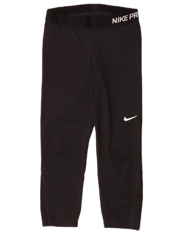 Leggings Nike Dri Fit Graphic Capri UK 12 Médio Preto Poliéster