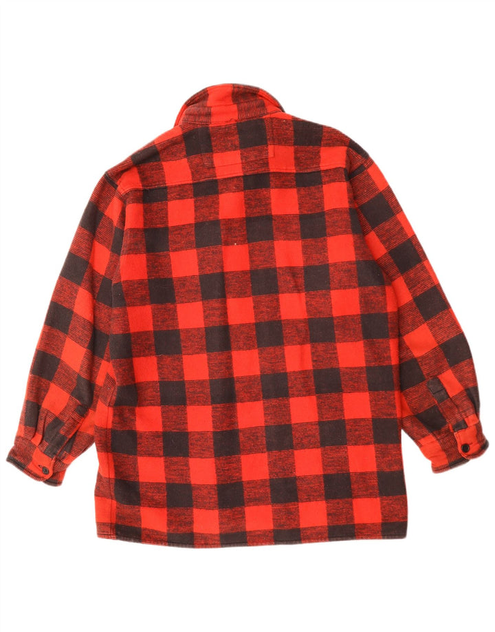 Camisa masculina de flanela de lenhador CANADIAN grande algodão xadrez vermelho