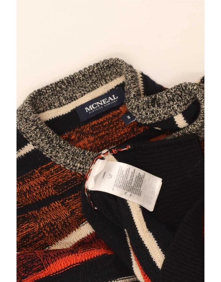 Suéter masculino McNeal com gola redonda listrado médio multicolorido