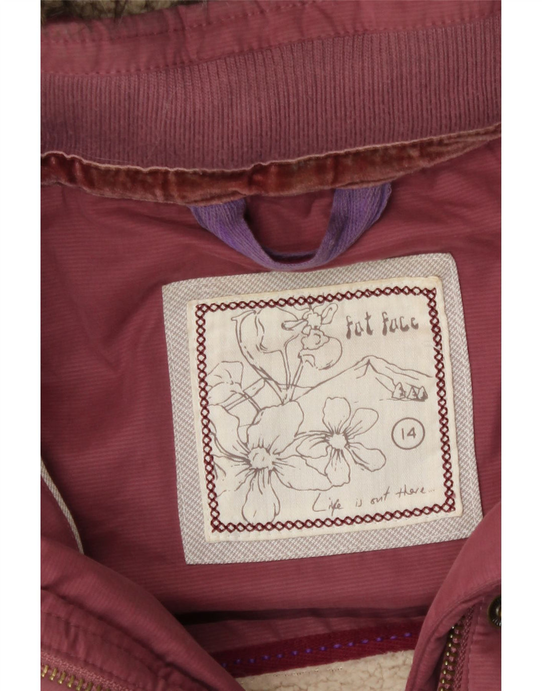 Gilet acolchoado encapuçado Reino Unido 14 grande Borgonha das mulheres gordas da cara poliéster