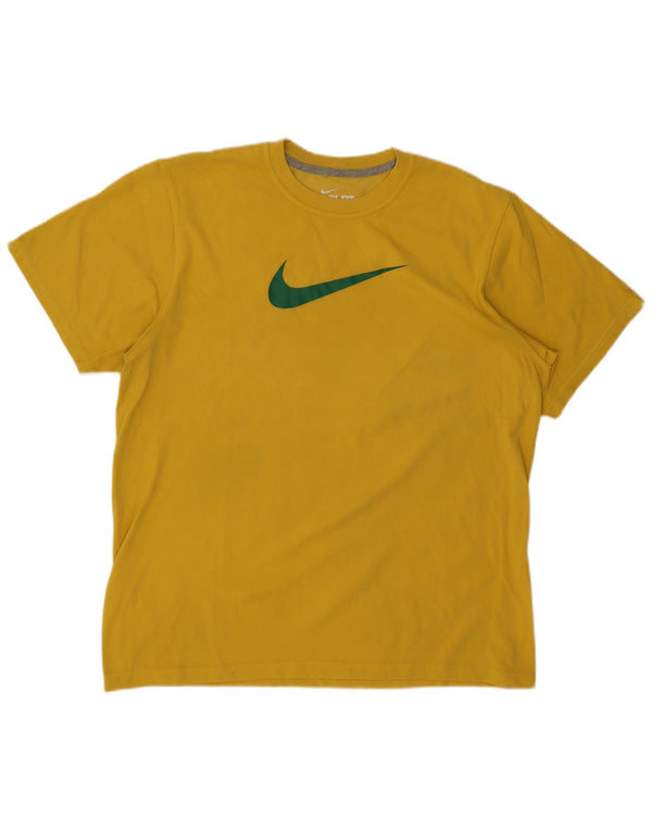 Camiseta Nike Masculina Dri Fit Graphic Top UK 42/44 Grande Amarelo